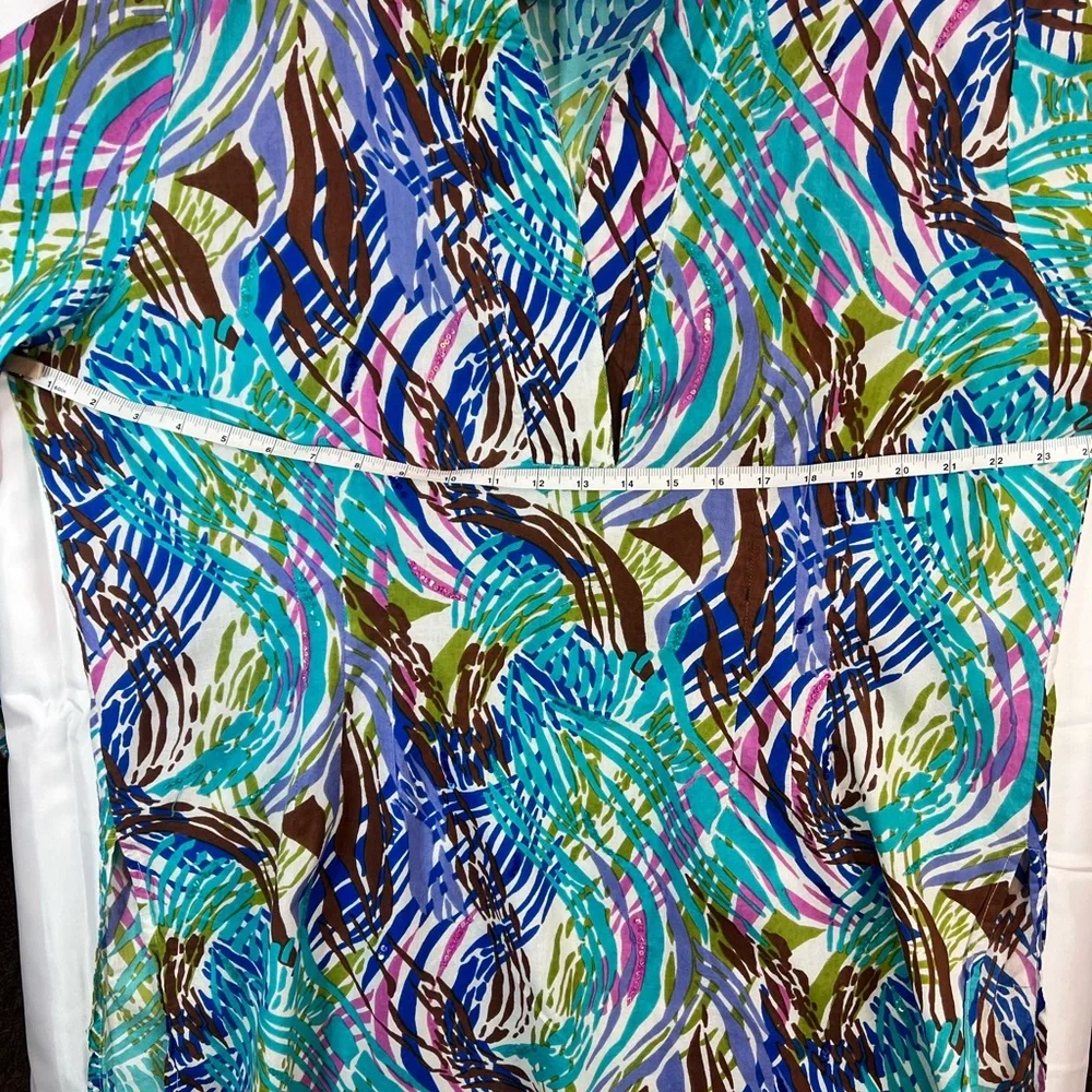 Life-Style Women Floral Print 3/4‎ Sleeve RN#94153 Sz 1x Made In India - Picture 7 of 12